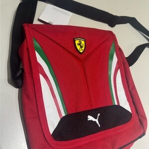 Ferrari Red and Black Messenger Bag